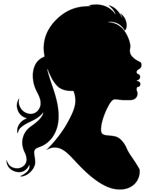 Vetor vector de mulher vector de silhueta da cara vector de silueta da cabeça da mulher vektor de silhuete da cabeça feminina