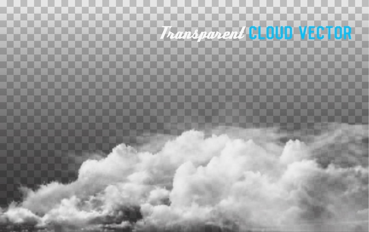 Vetor vector de nuvens em fundo transparente