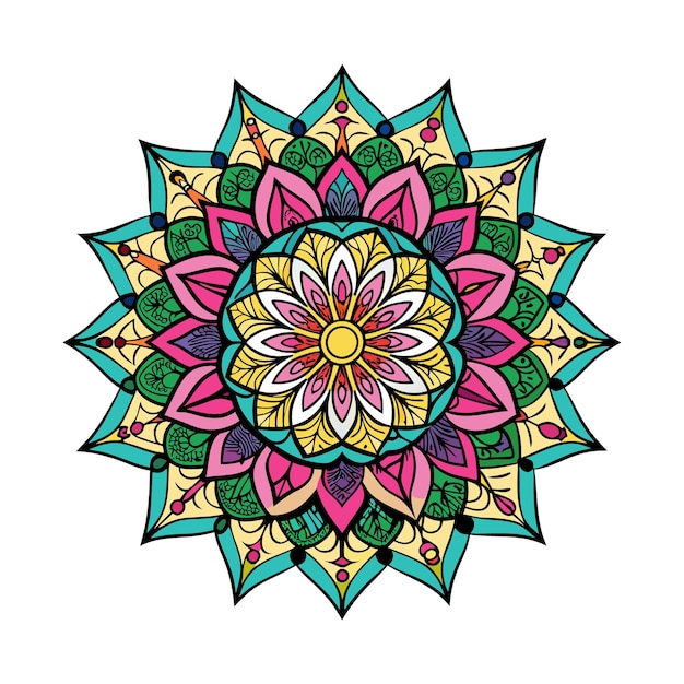 Vector de padrão de mandala para projetos de arte criativa