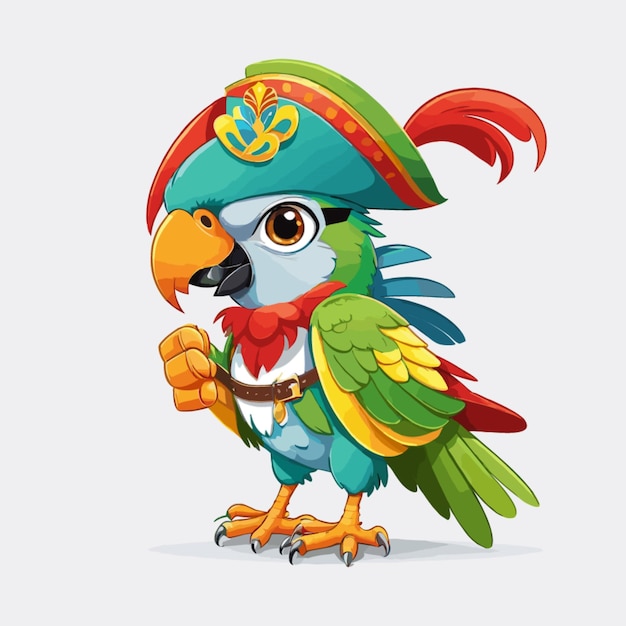 Vector de papagaios piratas