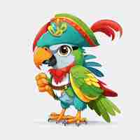 Vetor vector de papagaios piratas
