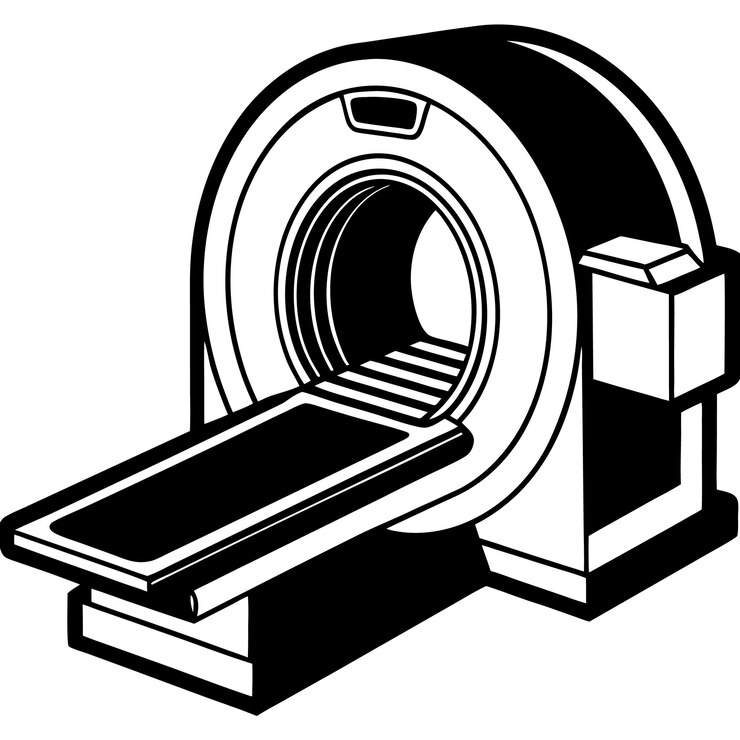 Vetor vector de silhueta da máquina de tomografia computadorizada