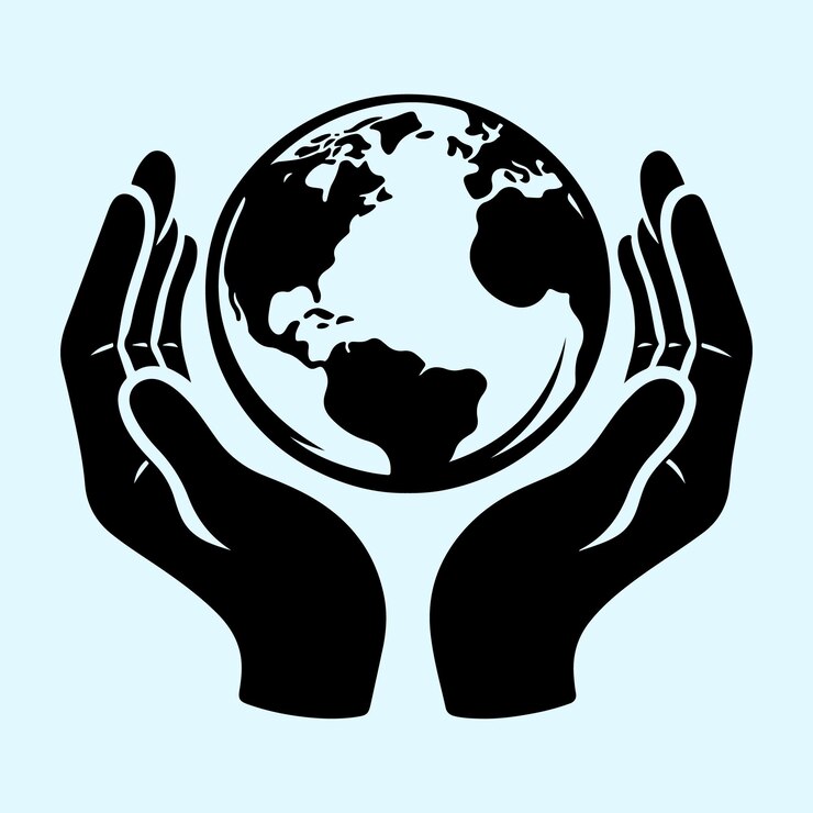 Vetor vector de silhueta da terra simplificado para logos e projetos de design global