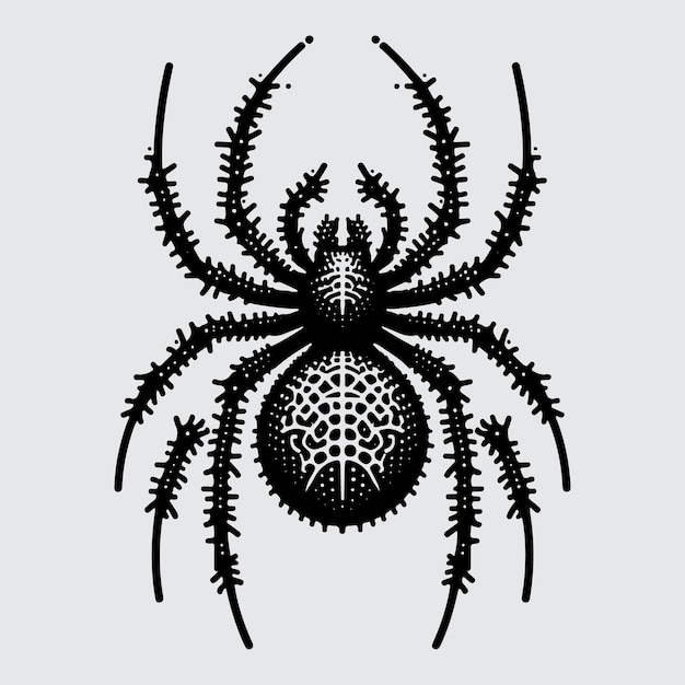 Vetor vector de silhueta de aranha