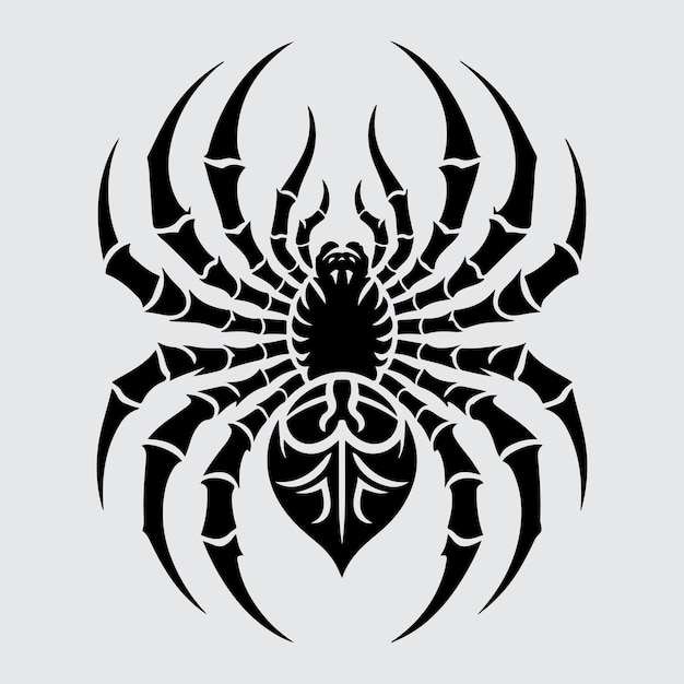 Vetor vector de silhueta de aranha