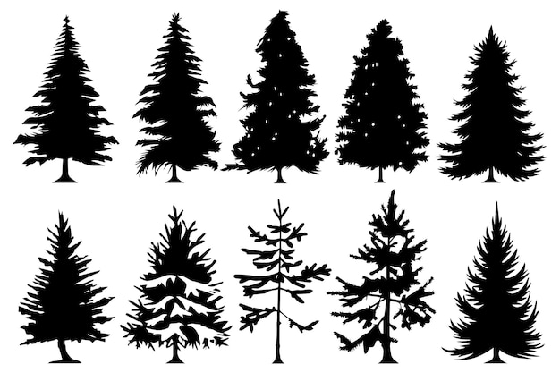 Vector de silhueta de árvore de Natal