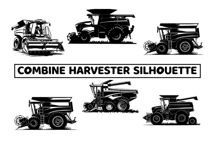 Vetor vector de silhueta de equipamento agrícola