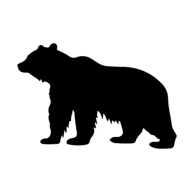 Vector de silhueta de urso