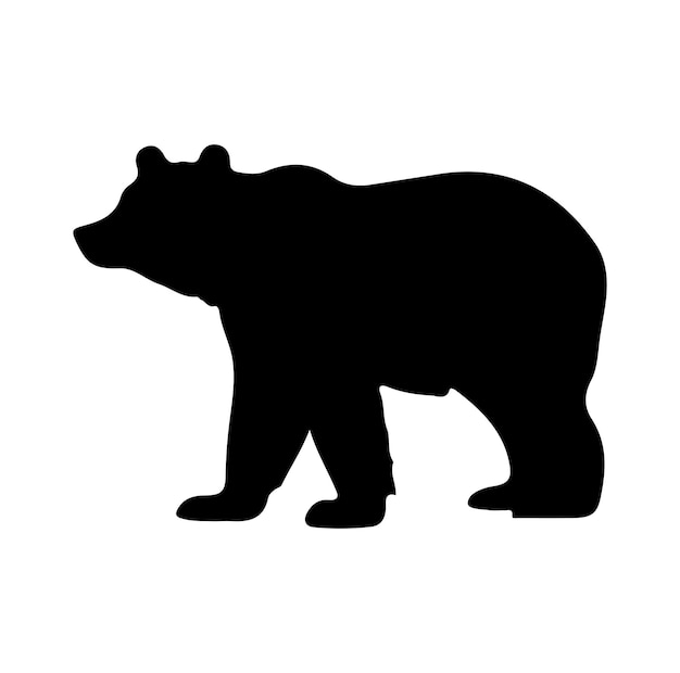 Vector de silhueta de urso