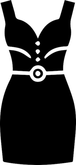 Vector de silhueta de vestido feminino vector de ícone de vestido femininos 2