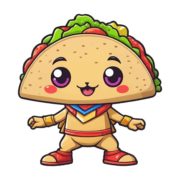 Vector de tacos de desenho animado engraçado