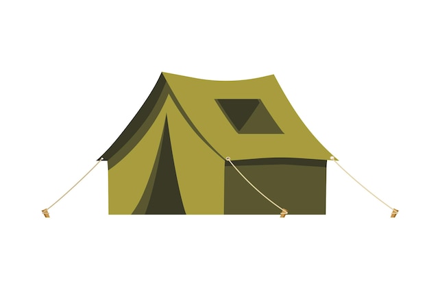 Vector de tenda de acampamento verde