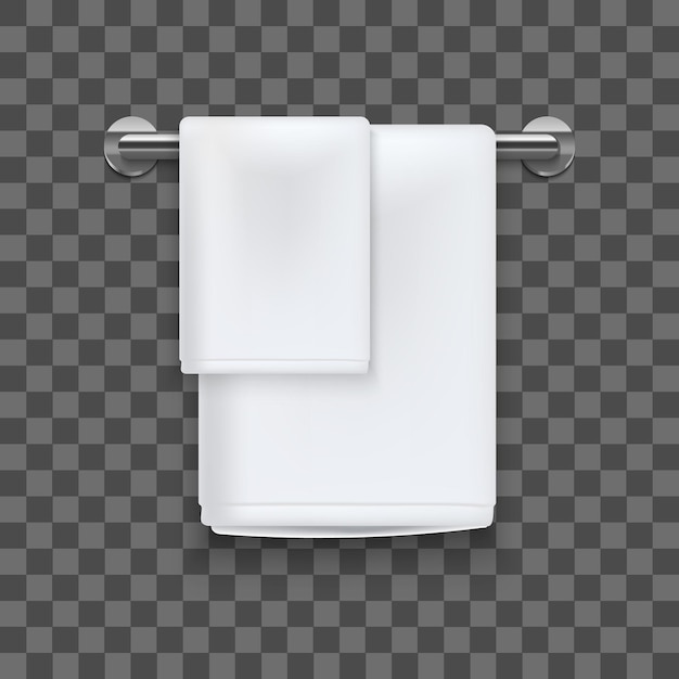 Vector de toalhas de Terry brancas detalhadas 3D realistas