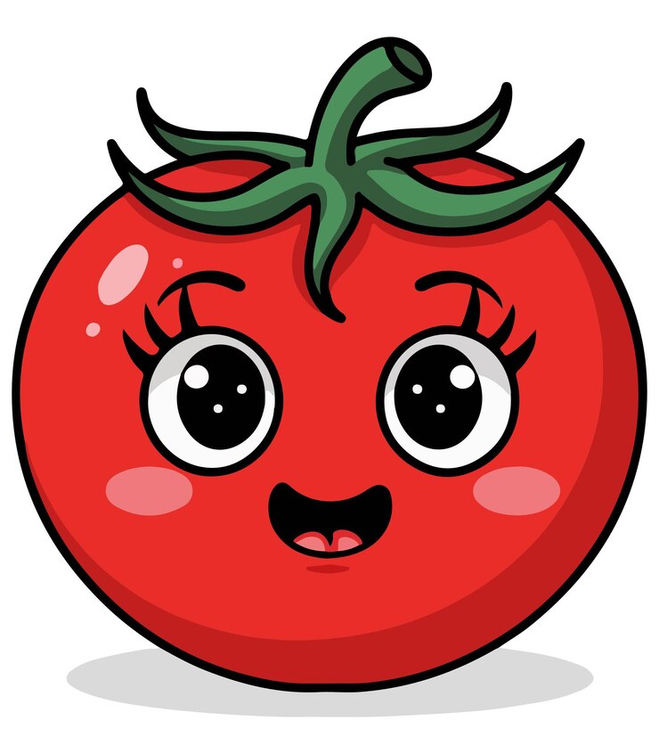 Vetor vector de tomates de desenho animado