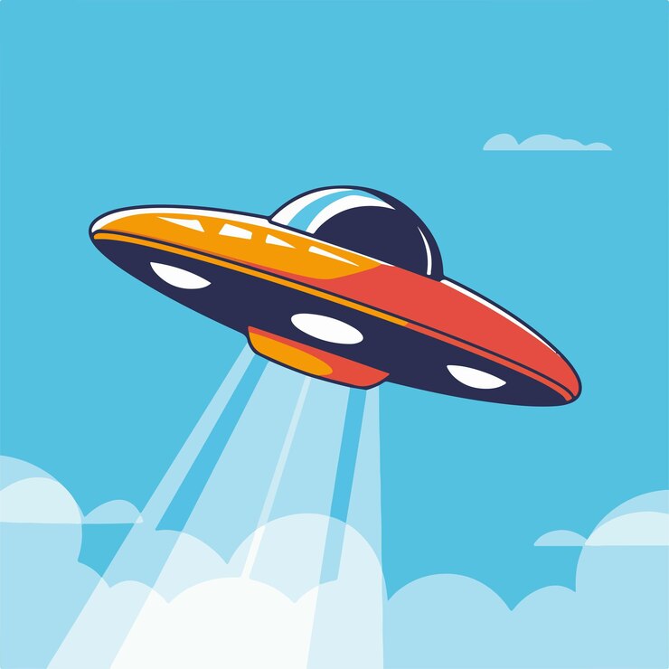 Vetor vector de ufo nave espacial alienígena clipart de vetor
