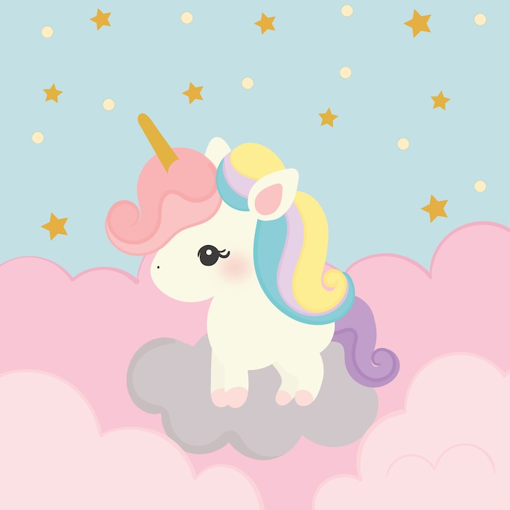 Vetor vector de unicórnio bonito