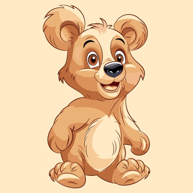 Vector de urso bonito isolado