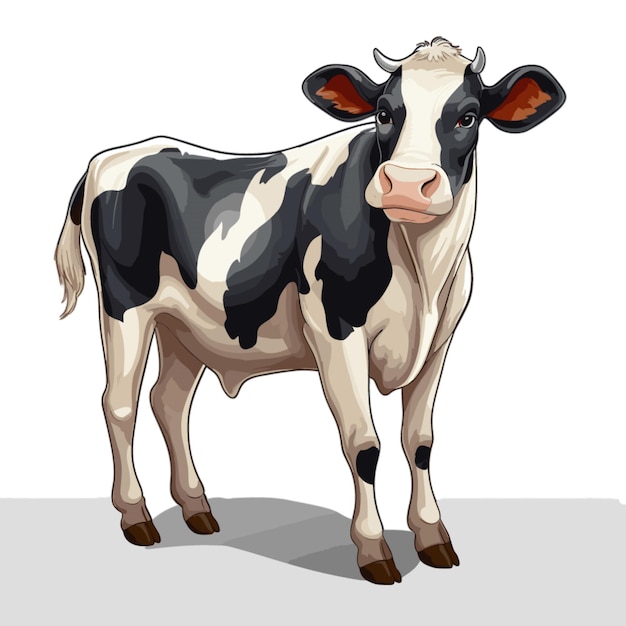 Vetor vector de vaca em fundo branco