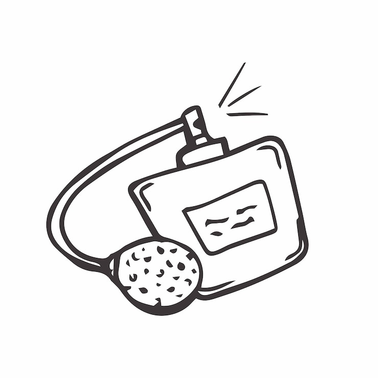 Vetor vector desenhado à mão desenho de perfume