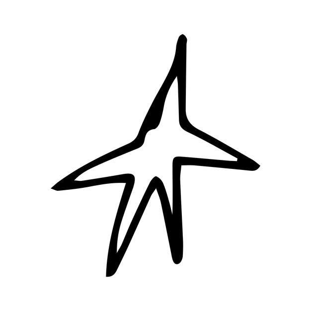 Vector desenhando uma estrela em um fundo branco