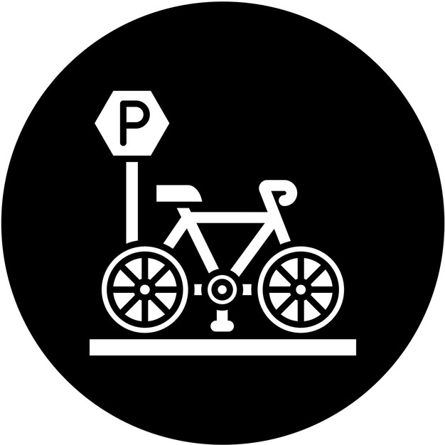 Vetor vector design bicycle parking icon style