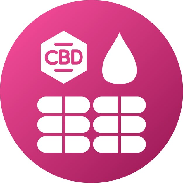 Vetor vector design bio cbd por cápsula estilo de ícone