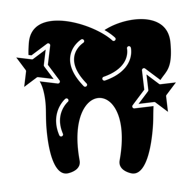 Vetor vector design clean tooth icon style (estilo de ícone de dente limpo)