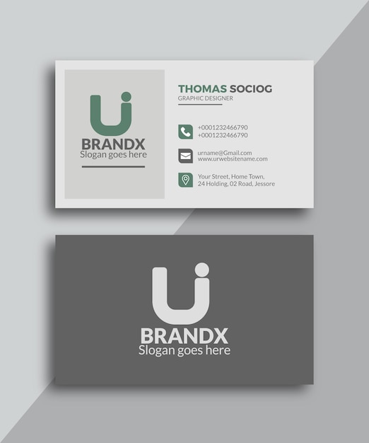 Vector design de cartão de visita profissional moderno