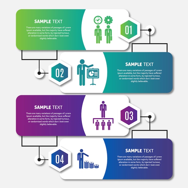 Vector design de infografia colorido