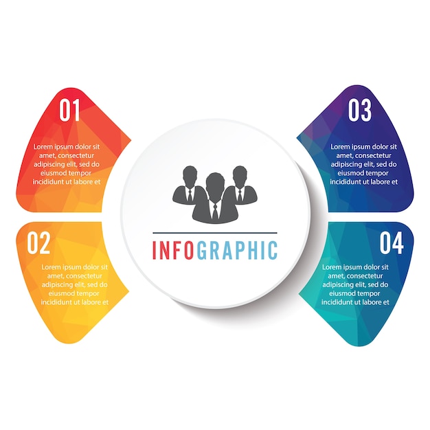 Vector design de infográfico e marketing usado para layout de fluxo de trabalho