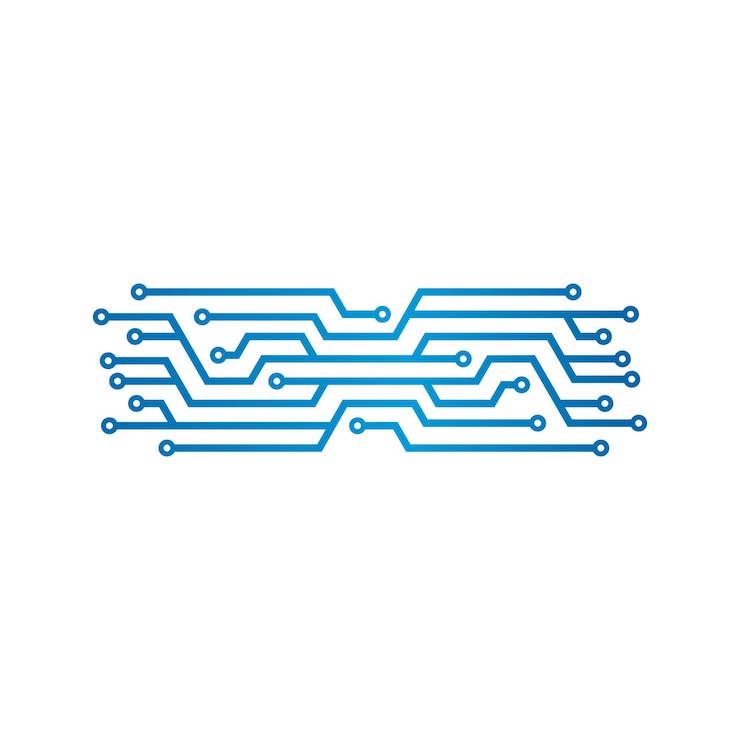 Vector Design de modelo de logotipo de rede digital, emblema, conceito de design, símbolo criativo, ícone