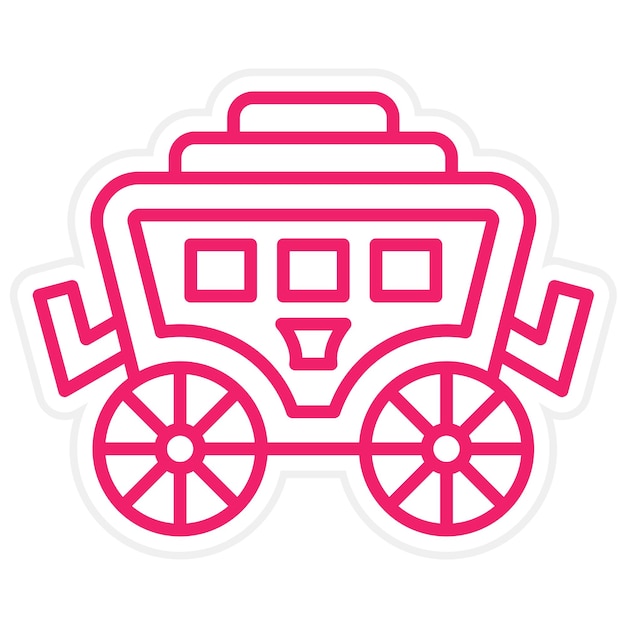 Vector Design Desert Carriage Icon Style (Estilo de ícone de carroça do deserto)