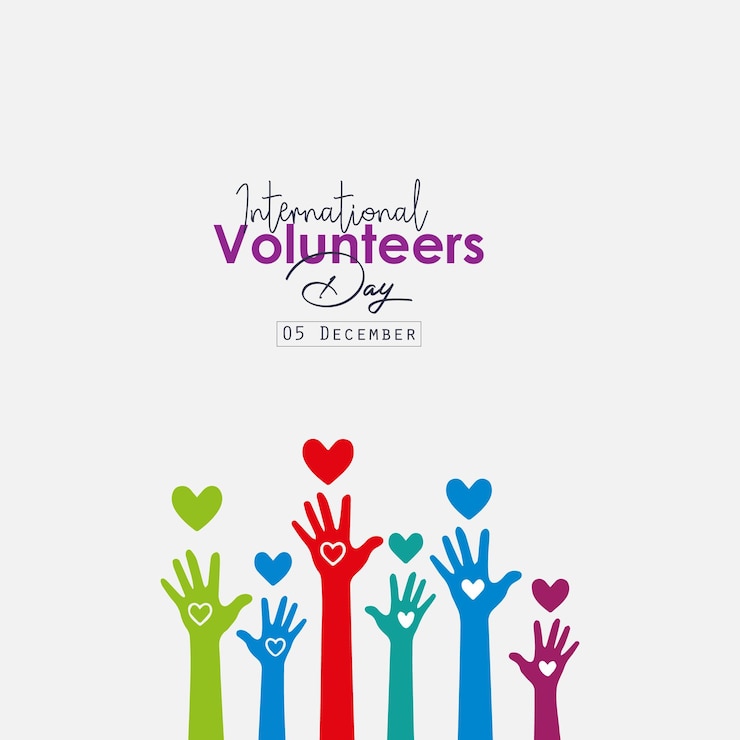 Vetor vector design do dia internacional dos voluntários