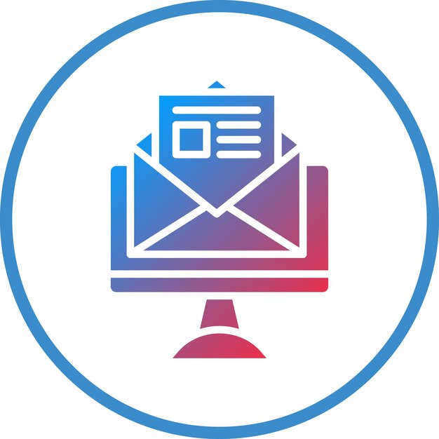 Vetor vector design e newsletter icon estilo