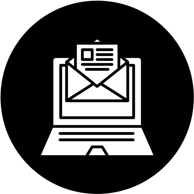 Vetor vector design e newsletter icon estilo