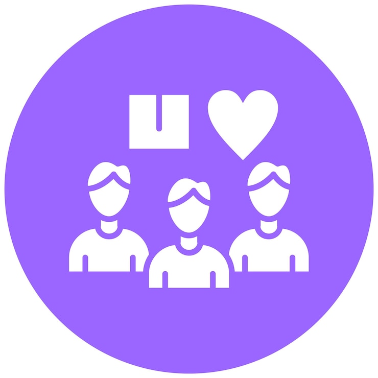 Vetor vector design famine relief team icon style (estilo de ícone da equipe de socorro à fome)