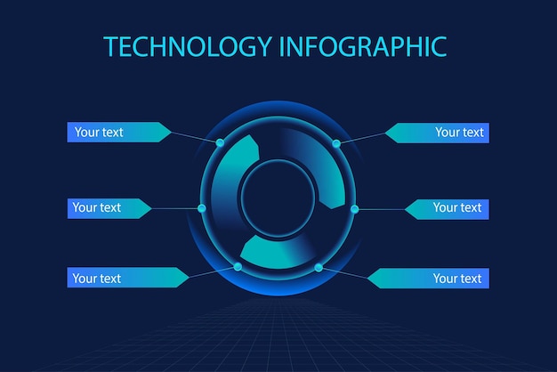 Vector design liso tecnologia infográfico