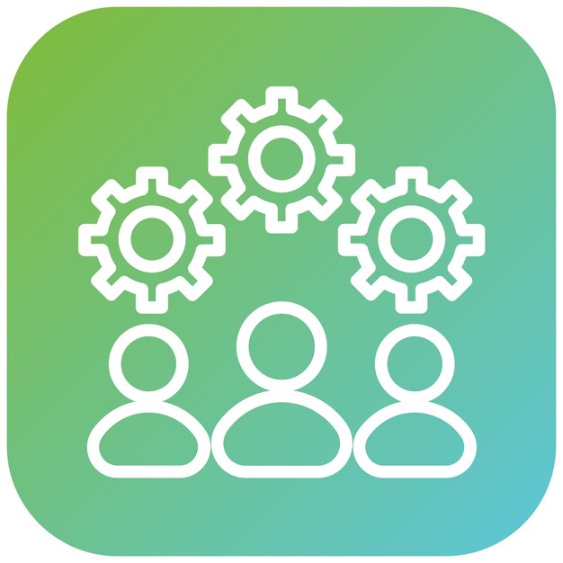 Vector Design Management Team Icon Style (Estilo de ícone da equipe de gerenciamento de design vetorial)