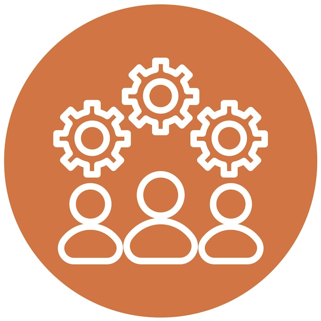Vector Design Management Team Icon Style (Estilo de ícone da equipe de gerenciamento de design vetorial)