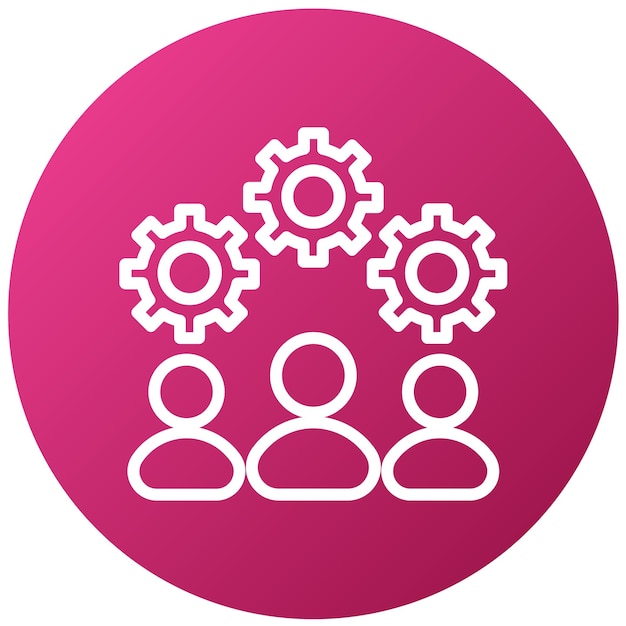 Vector Design Management Team Icon Style (Estilo de ícone da equipe de gerenciamento de design vetorial)