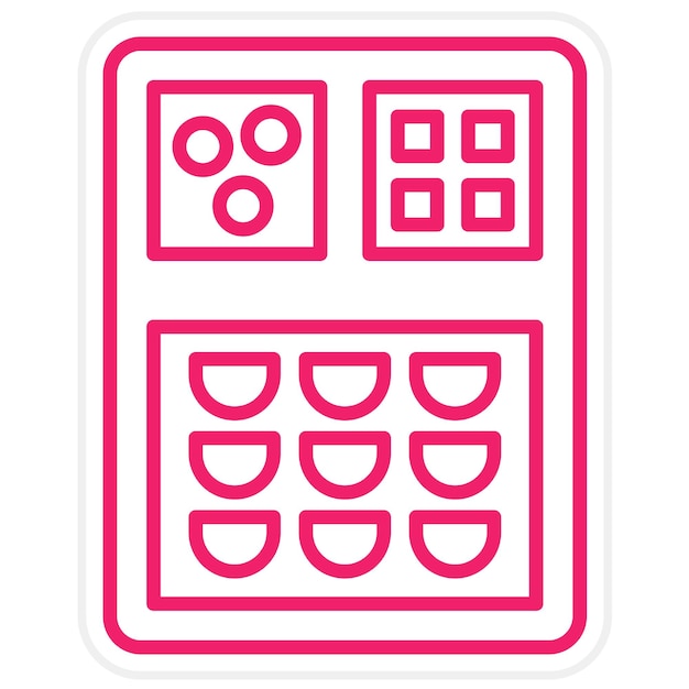 Vector design meal prep icon style (estilo de ícone de preparação de refeições por vetor)