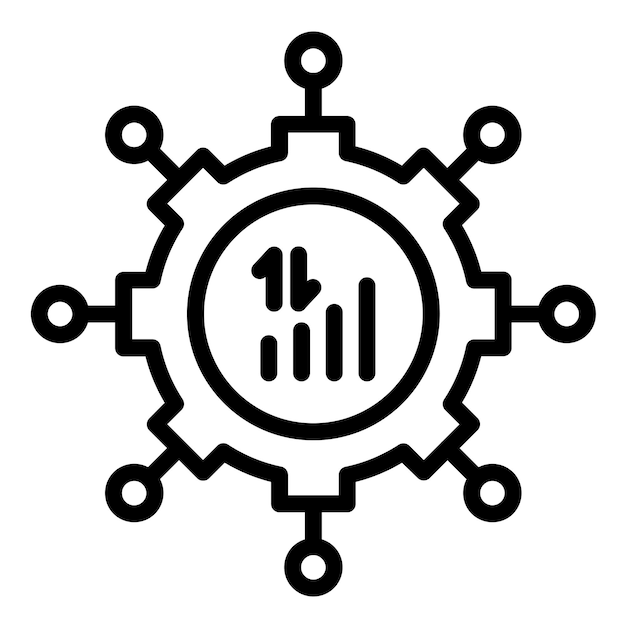 Vetor vector design multiservice hub icon style (estilo de ícone do centro de serviços múltiplos)