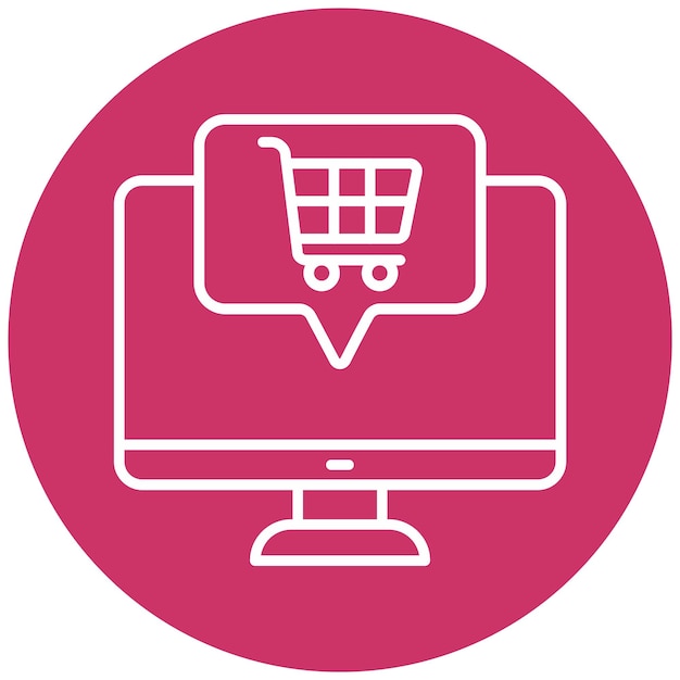 Vector design online order system icon style (estilo de ícone do sistema de encomenda on-line de vetores)