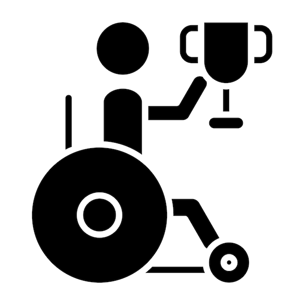 Vetor vector design paralympics icon style (estilo de ícones dos jogos paralímpicos)