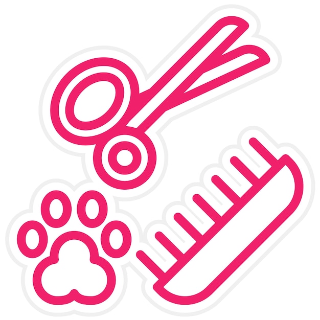 Vector Design PetGrooming Gems Icon Style (Estilo de ícone de pedras preciosas)