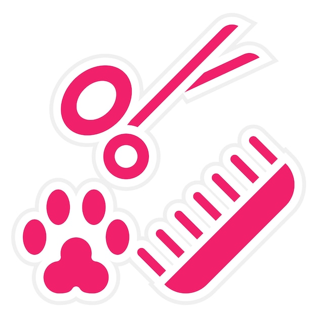 Vector Design PetGrooming Gems Icon Style (Estilo de ícone de pedras preciosas)