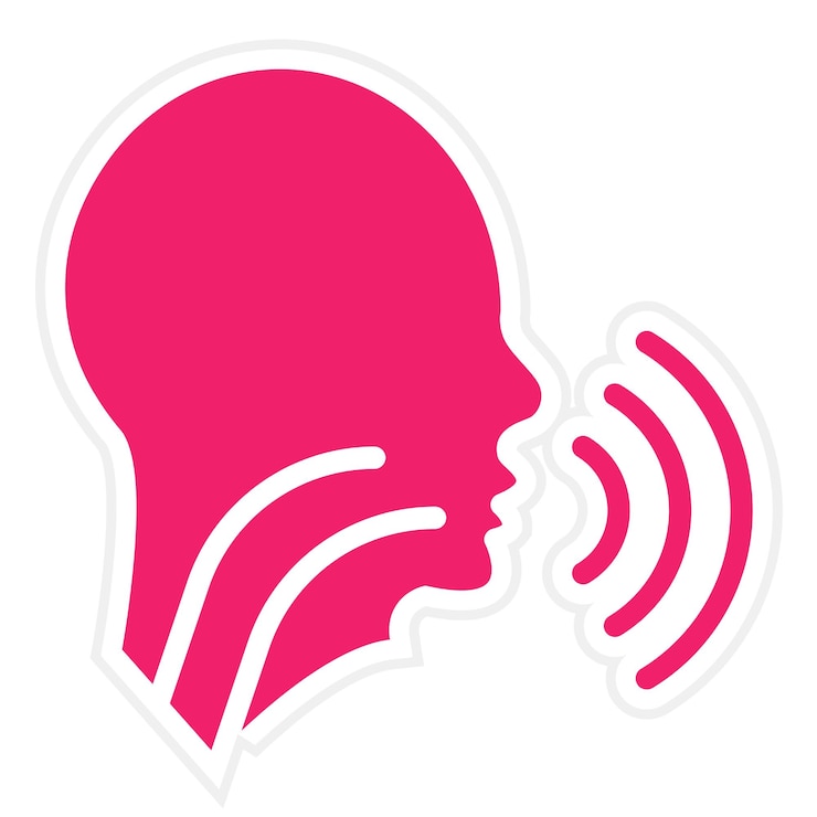 Vetor vector design speech therapy icon style (estilo de ícone de terapia da fala por vetor)