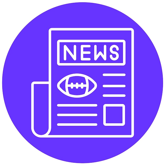Vetor vector design sport news icon style (estilo de ícone de notícias esportivas)