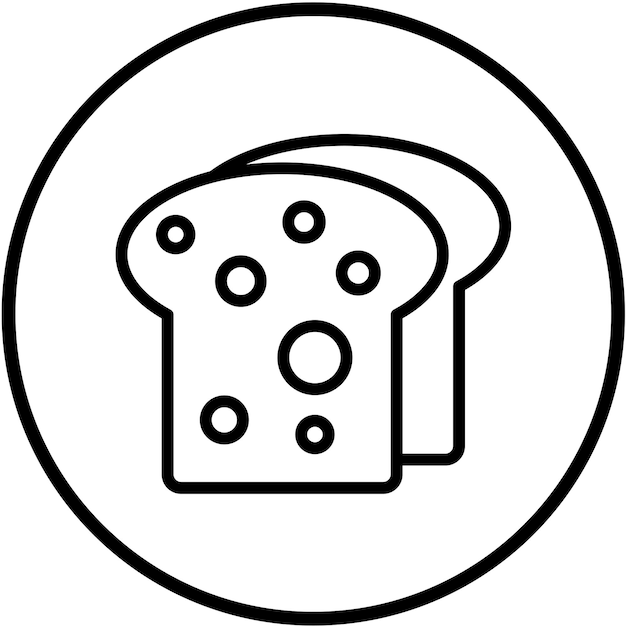 Vector design toast trove icon style (estilo de ícone de torrada vetorial)