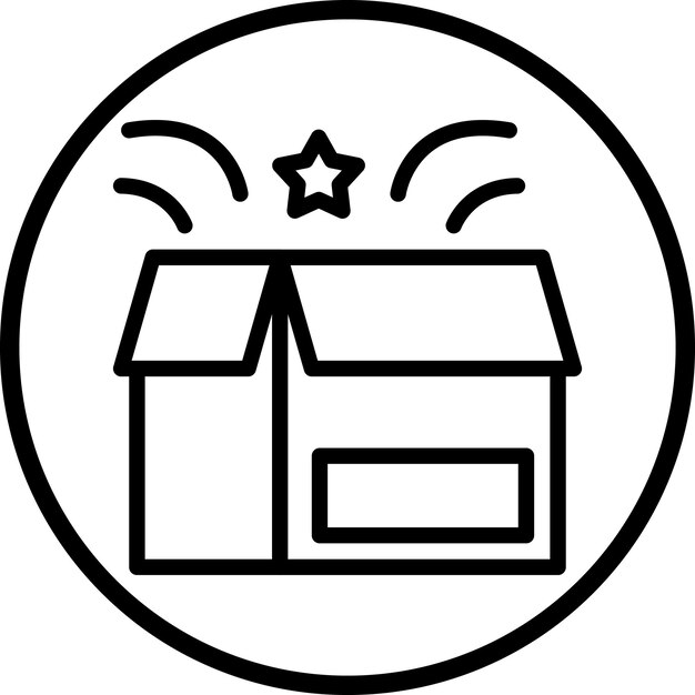 Vetor vector design unboxing icon style (estilo de ícone de desenho vetorial)